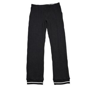 Sans Souci Pants Womens L Black Jogger High Rise Elastic Waist Pull On Pocket